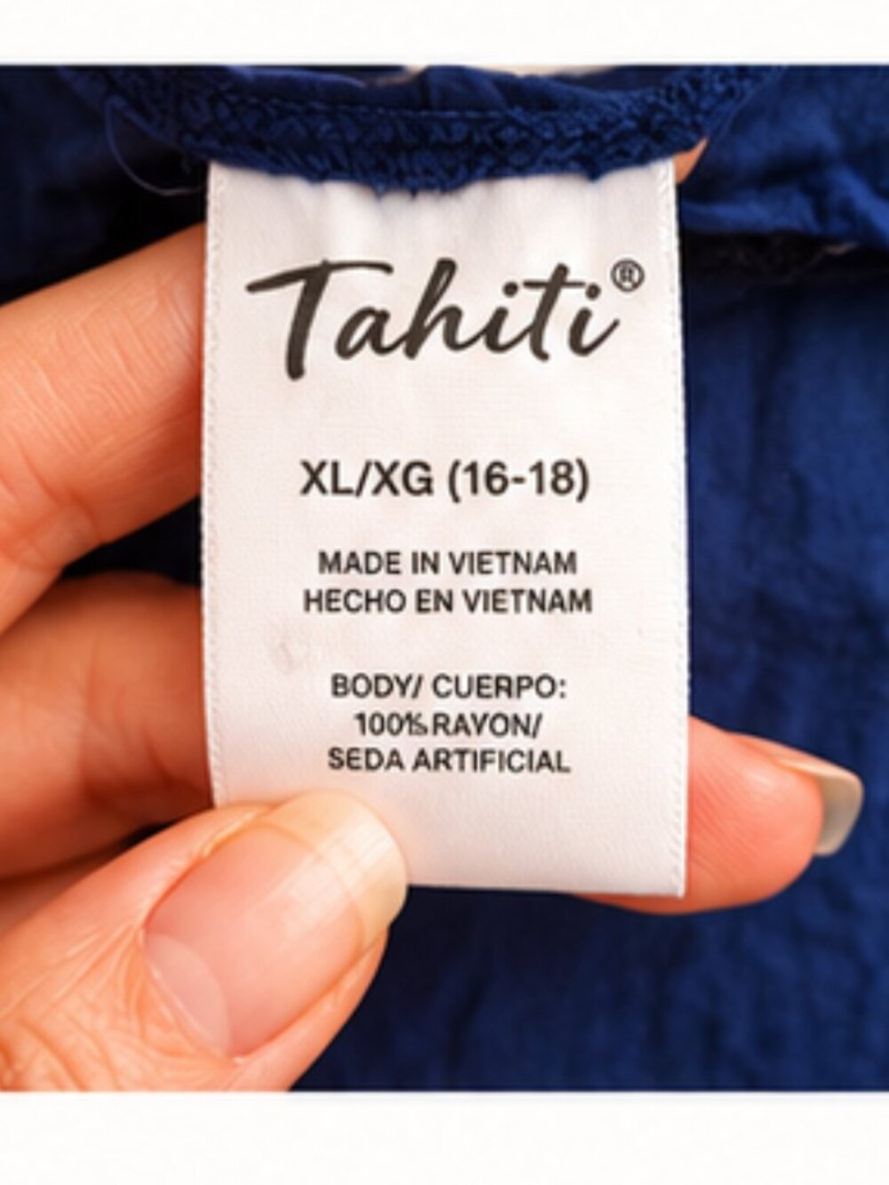 Tahiti Royal Blue Lace-Up Ruffle Tunic XL Boho Resort Coastal Chic Beach Swim - Picture 5 of 9